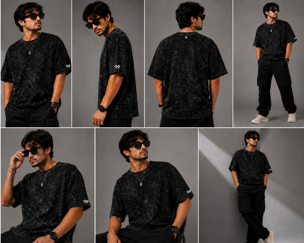 Evolution Raw | 240 GSM Acid Wash in Washed Black