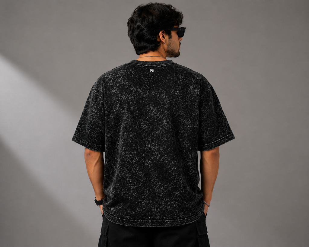 Evolution Raw | 240 GSM Acid Wash in Washed Black