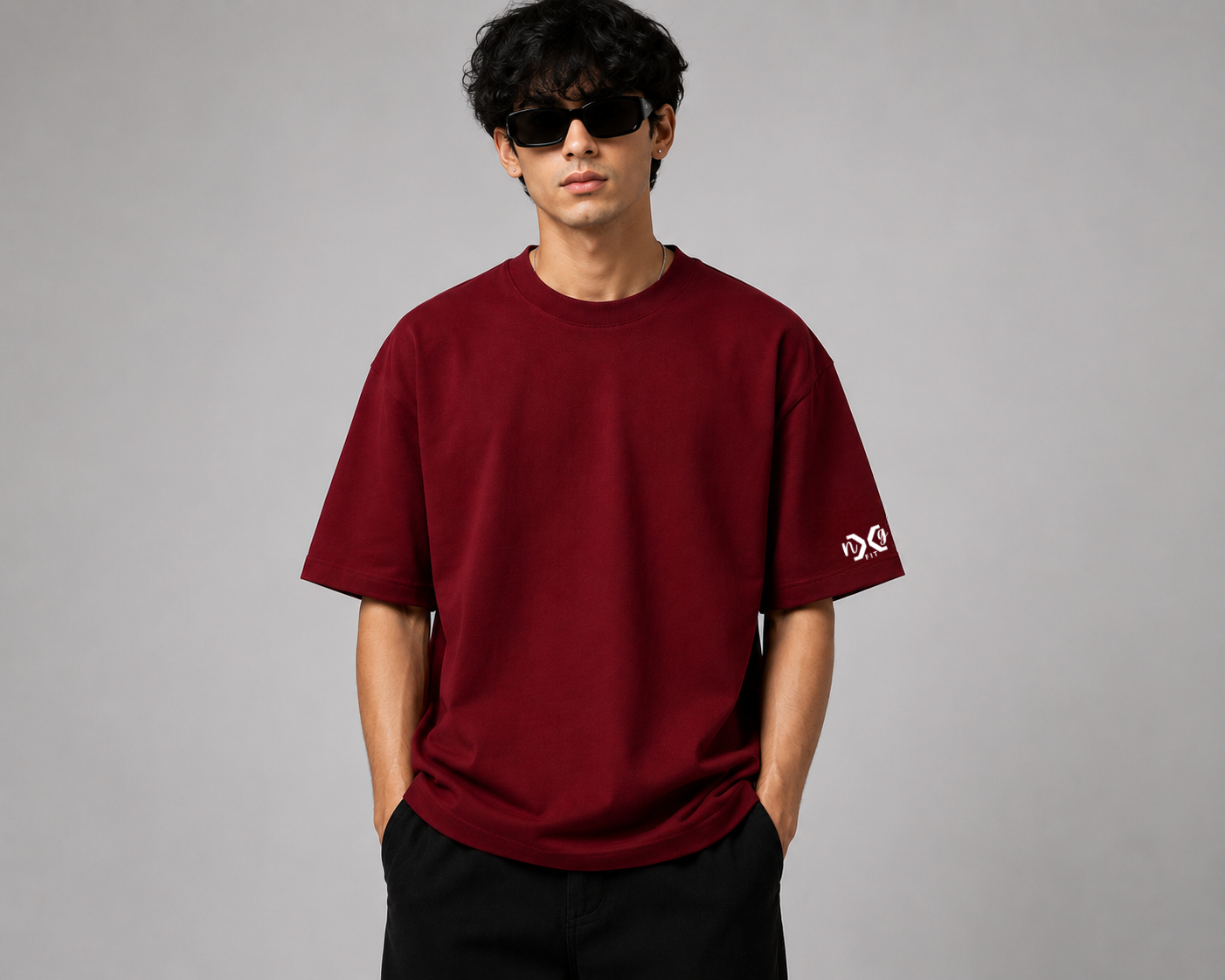 Signature Maroon | 220 GSM Premium Oversized in Maroon