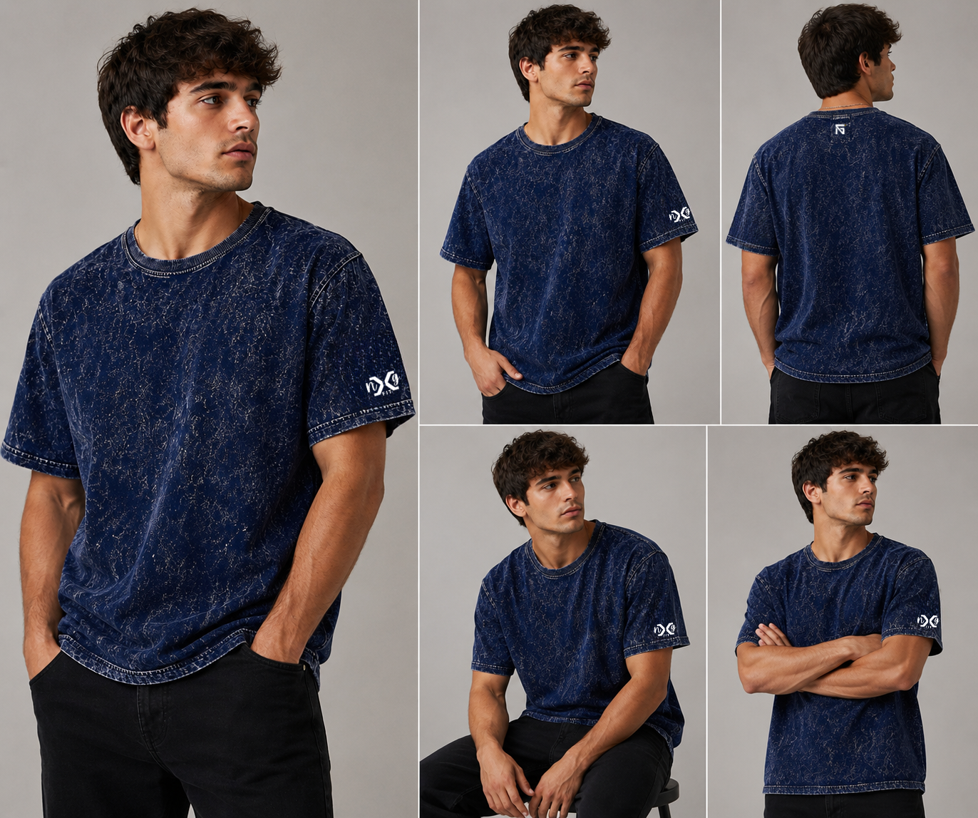 Urban Slate Blue | 220 GSM Premium Optic Wash in Muted Blue