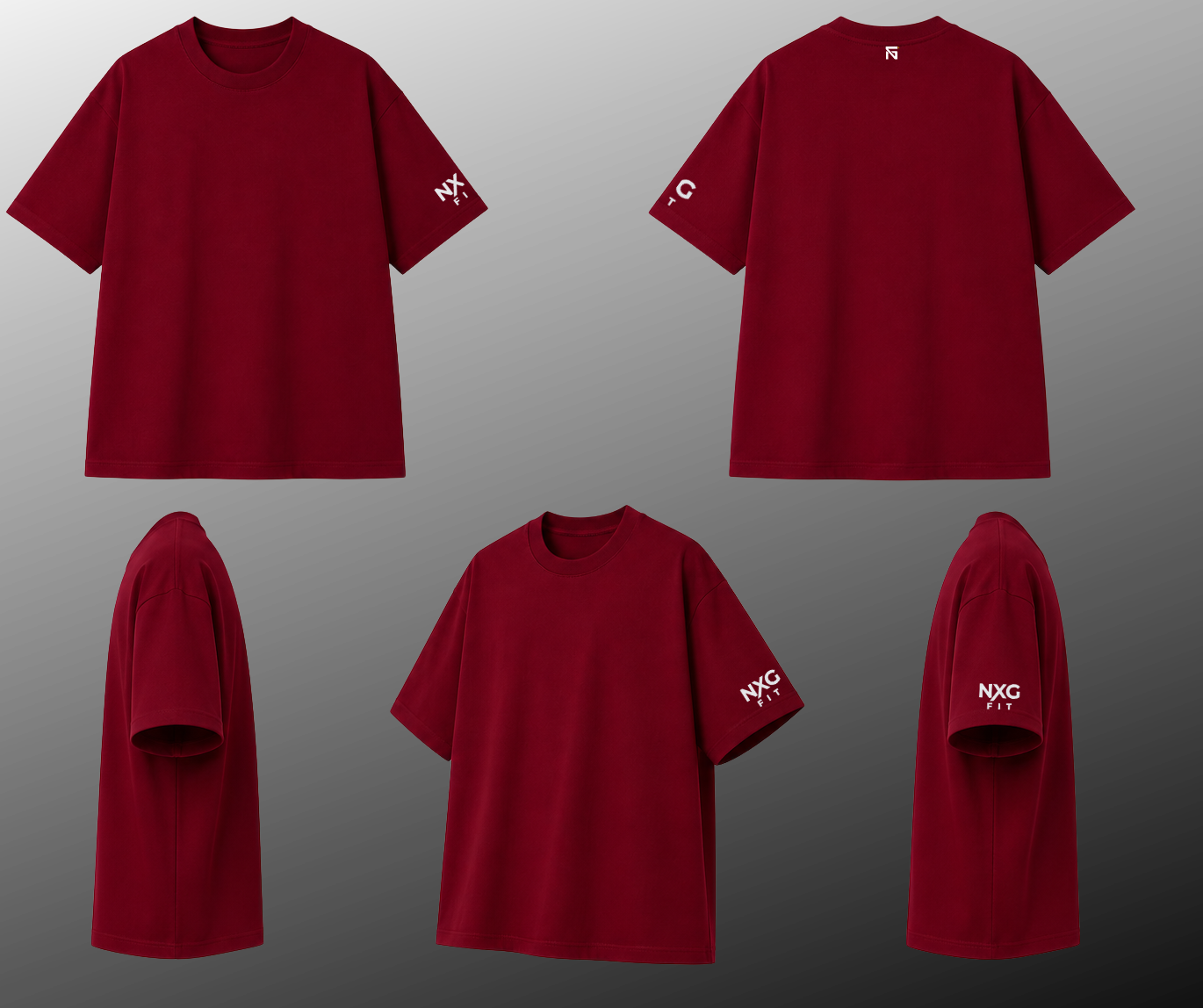 Signature Maroon | 220 GSM Premium Oversized in Maroon