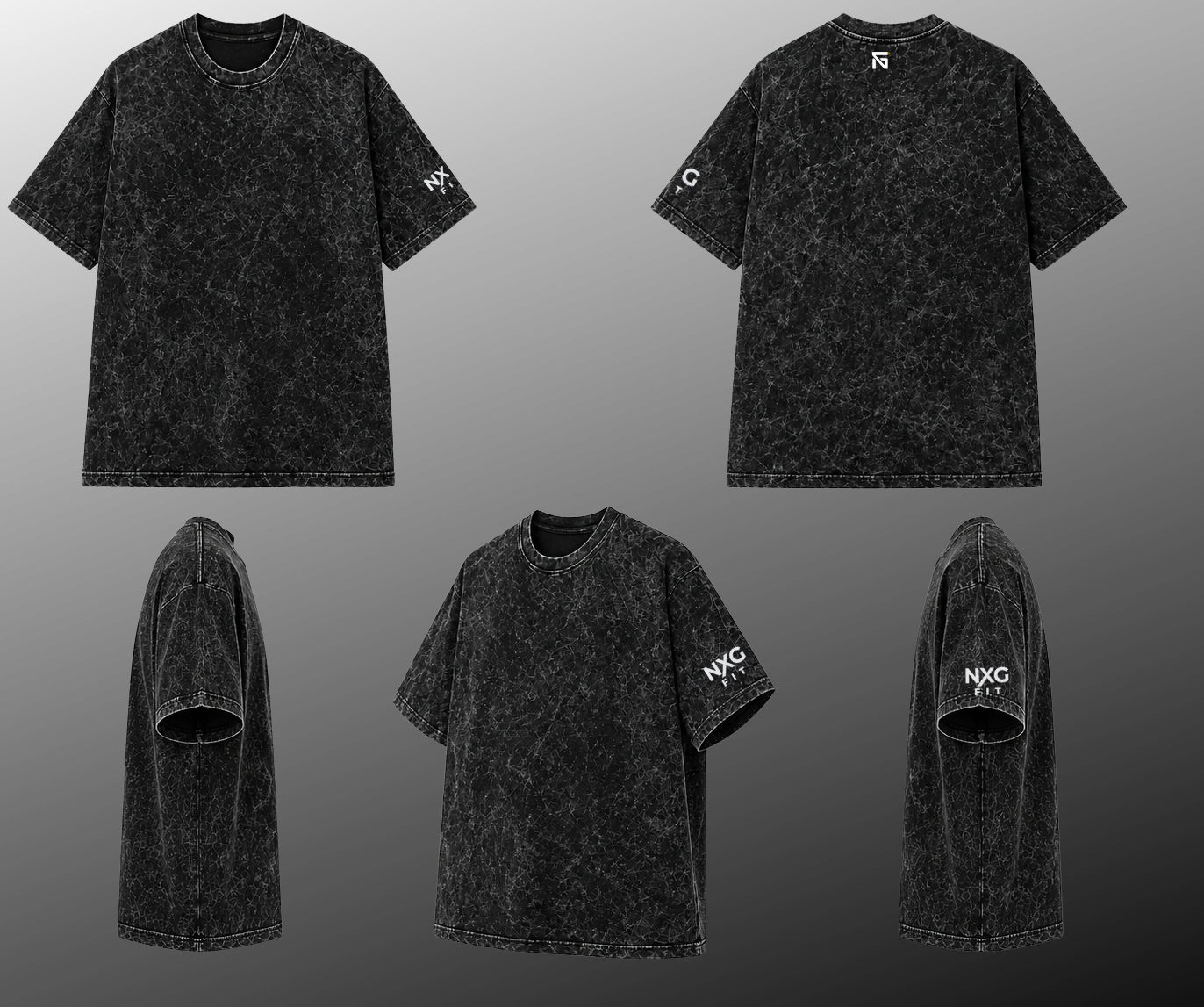 Evolution Raw | 240 GSM Acid Wash in Washed Black