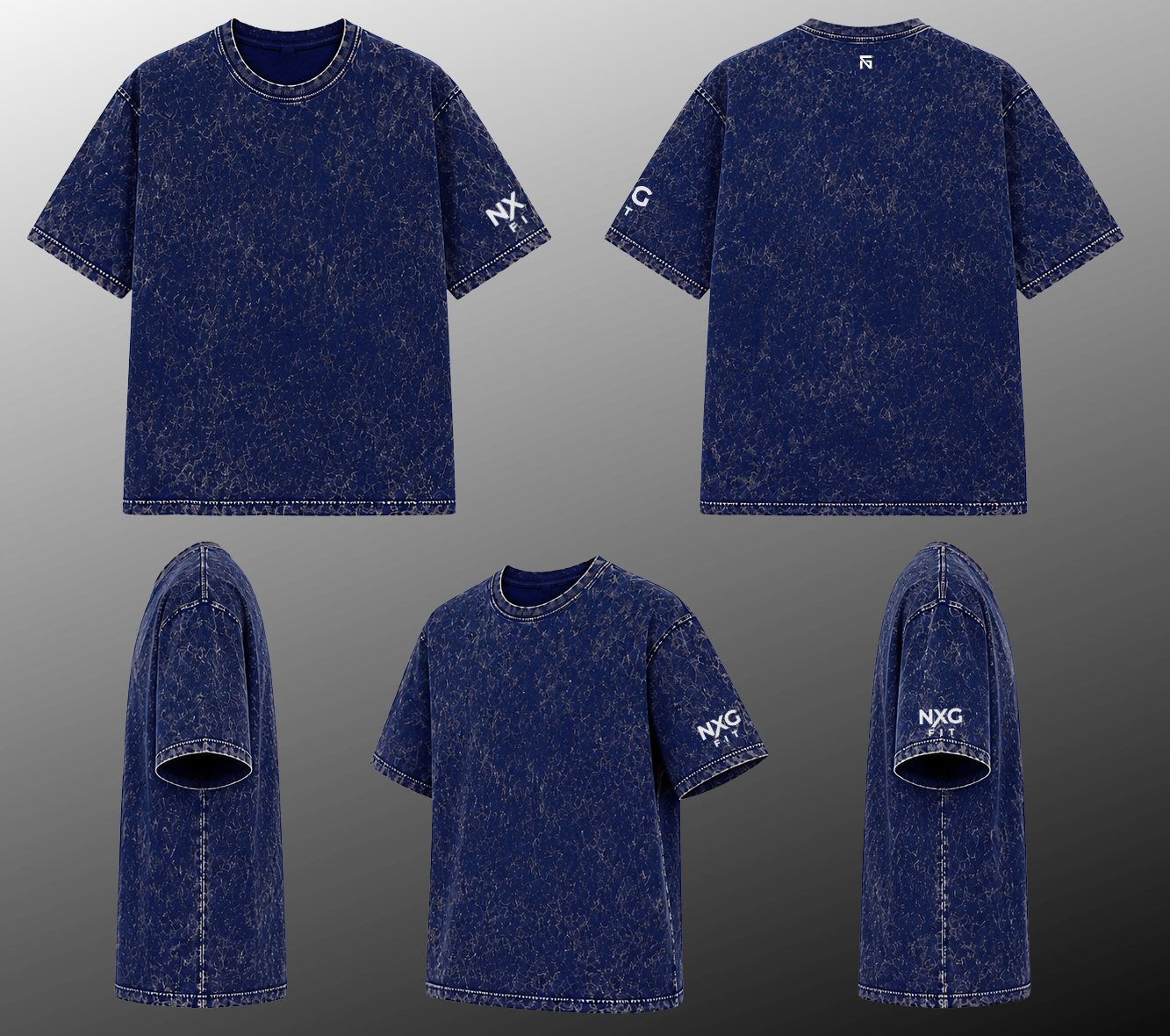 Urban Slate Blue | 220 GSM Premium Optic Wash in Muted Blue