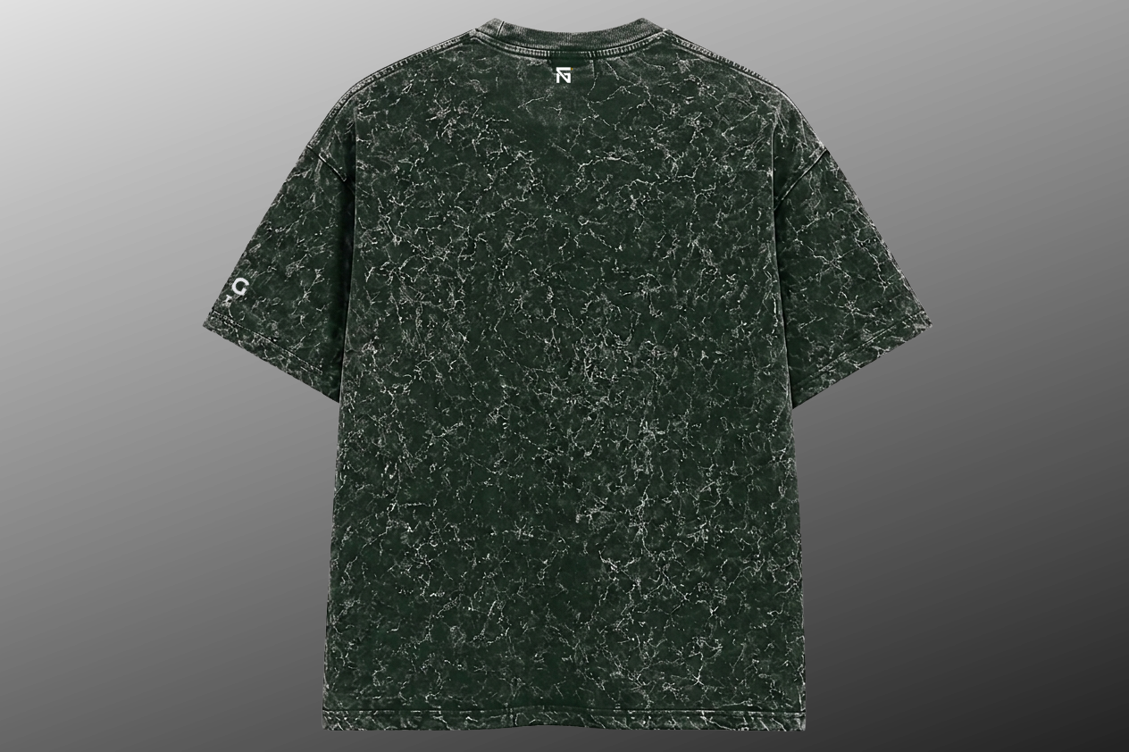 The Vintage Vibe | 240 GSM Premium Acid Wash in Bottle Green