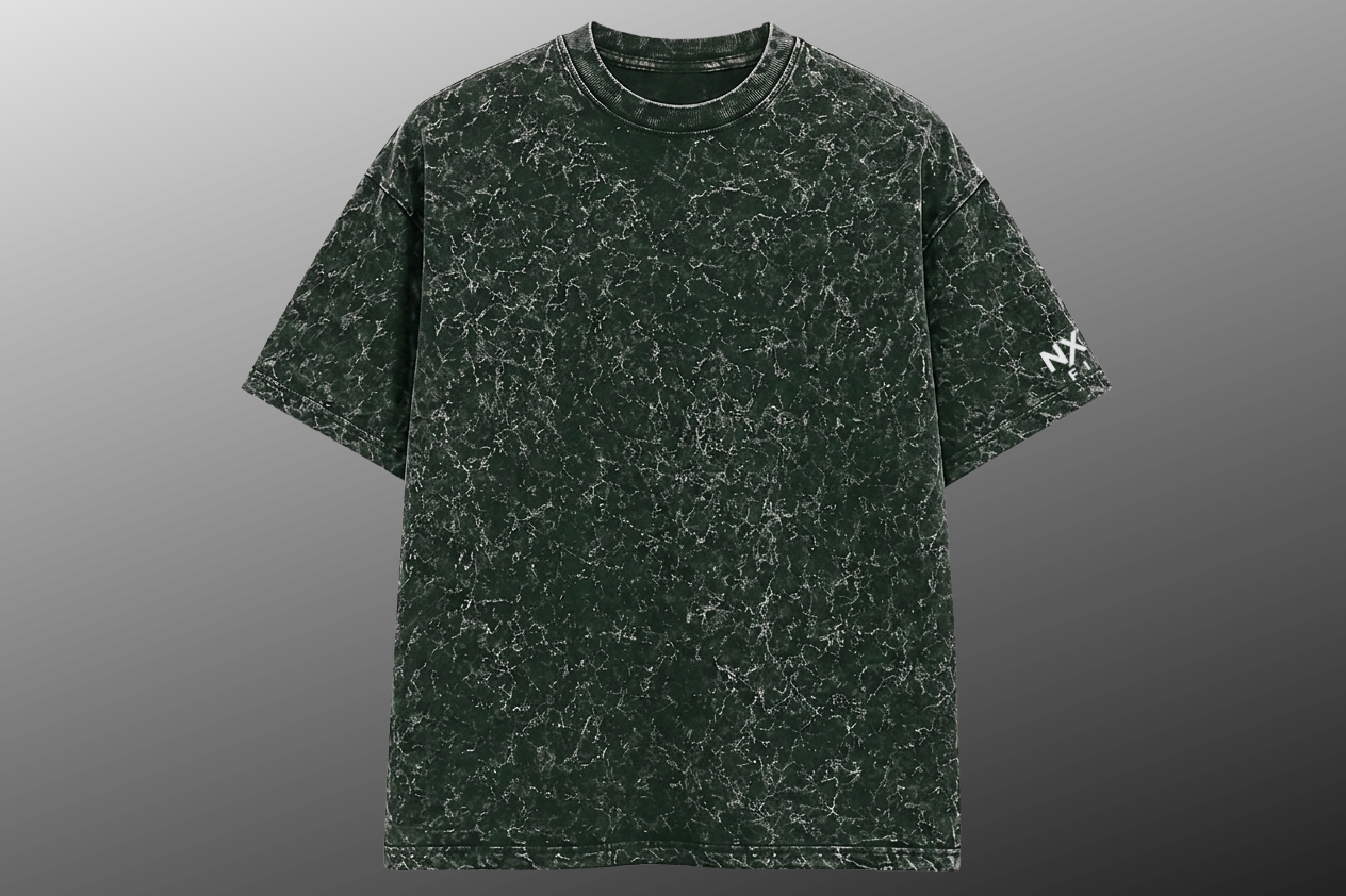 The Vintage Vibe | 240 GSM Premium Acid Wash in Bottle Green