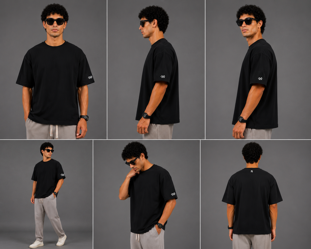 Prime Dark | 220 GSM Premium Oversized in Deep Black