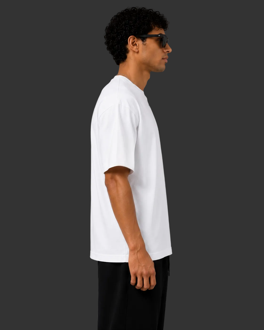 No Show | 240 GSM Premium French Terry in Optical White